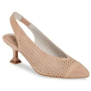 Jeffrey Campbell Bianca tan suede kitten heel pump size 6.5